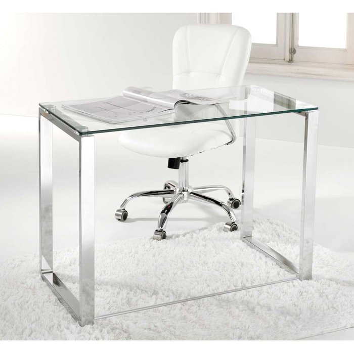 Mesa de escritorio benetto patas cromo 72cm(alto) 100cm(ancho) 50cm(fondo).