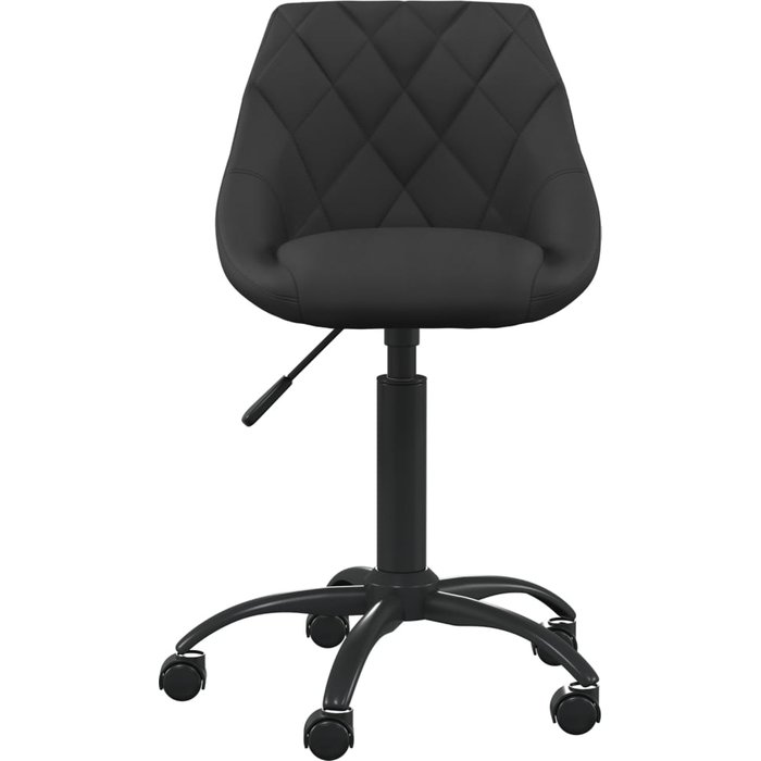 Silla de oficina de terciopelo negro — comfortxl