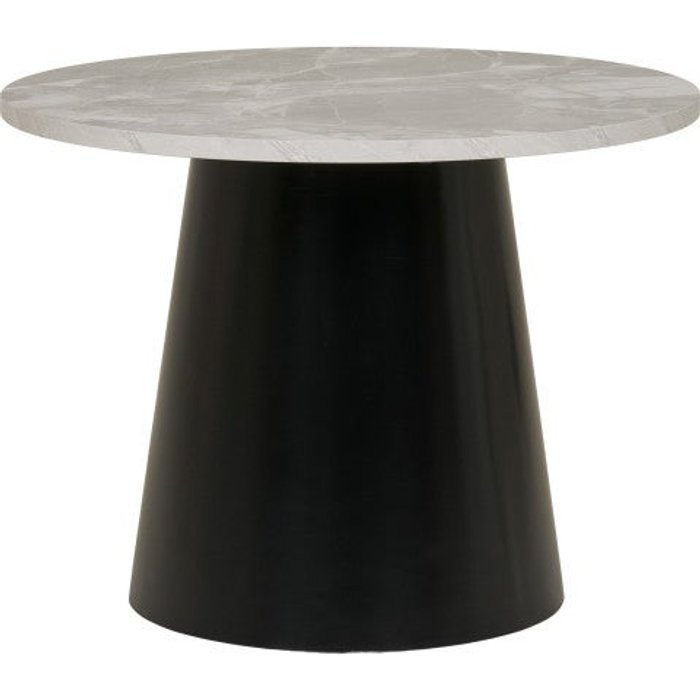 mesa de centro efecto mármol ø60 cm