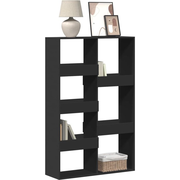 Librería negra, 100x33x155,5 cm, madera de ingeniería. - pangivo