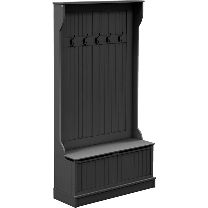 Perchero zapatero homcom mdf negro 96x34x179.7 cm 831-181v80bk