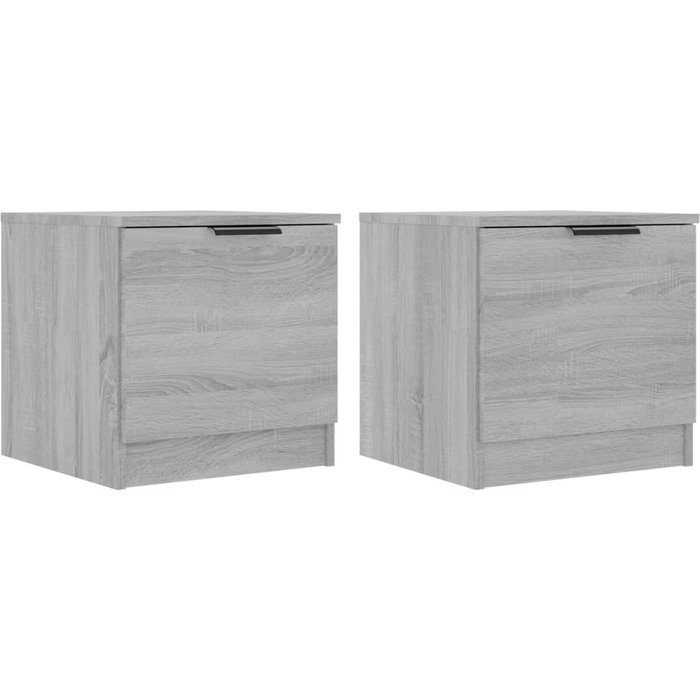 Mesitas de noche 2 piezas sonoma gris 40x39x40 cm