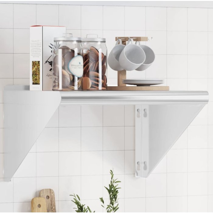 Maison exclusive - estante de pared acero inoxidable plateado 50x45x31 cm