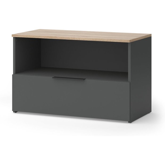 Vicco aparador wido, antracita/sonoma, 80 x 50 cm con 1 compartimento cerrado