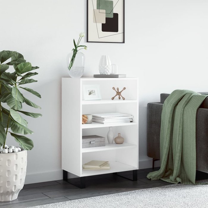 Maison exclusive - aparador alto madera de ingeniería blanco 57x35x90 cm