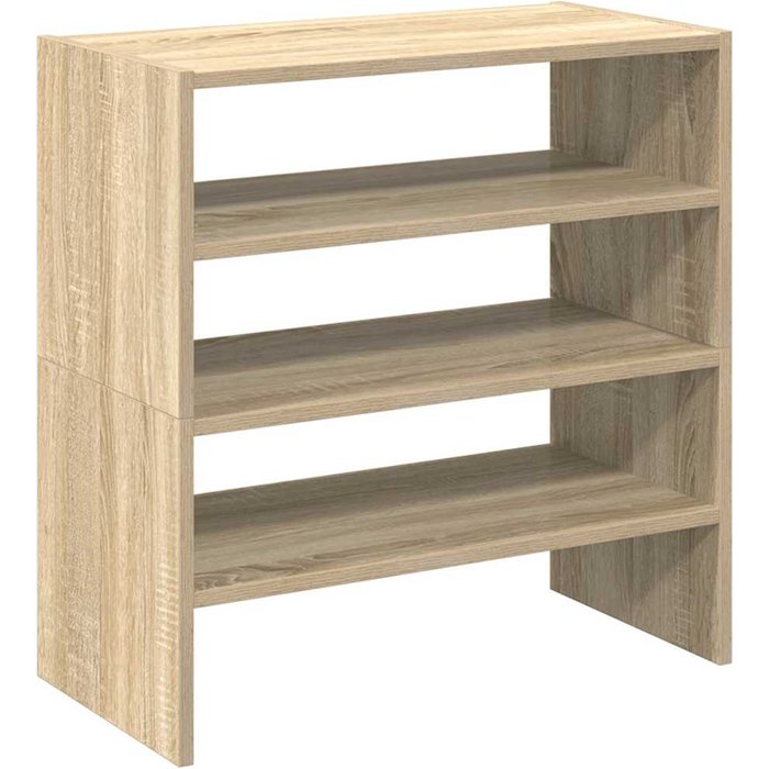 Zapateros 2 uds apilables roble sonoma 60x30x30,5 cm - comfortxl