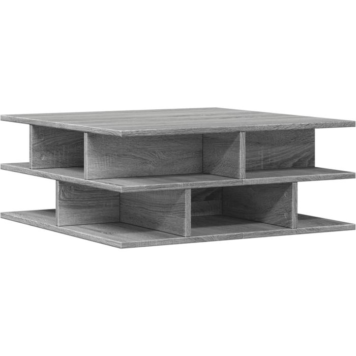 Mesa de centro de madera compuesta gris sonoma 70x70x29 cm - comfortxl
