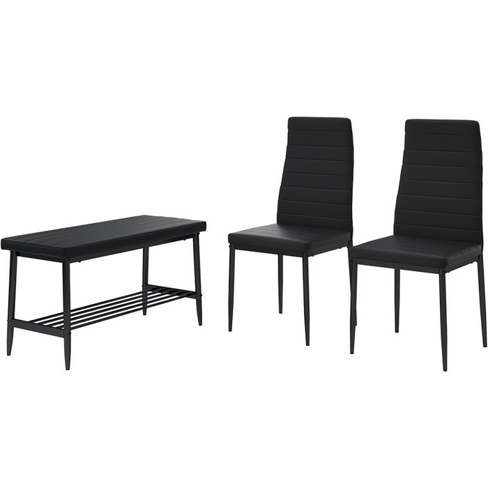 Vicco banco y silla grand, negro, 85 x 46.5 cm juego de 3 piezas