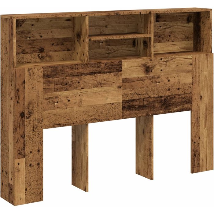 Mueble cabecero madera envejecida 140x19x103,5 cm - comfortxl