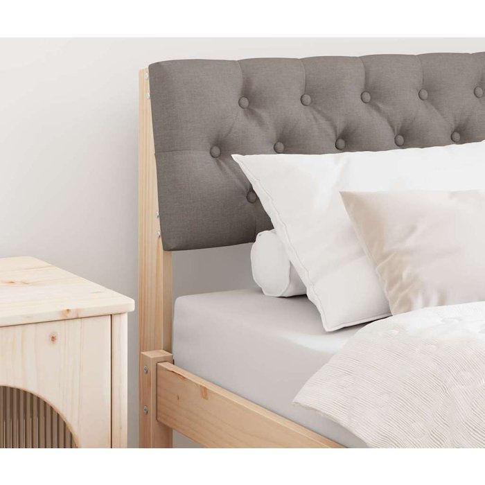 Maison exclusive - cabecero tapizado taupé 75 cm madera de pino macizo