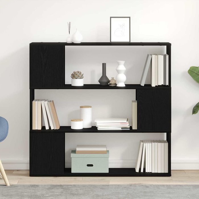 Mueble de tv de pared, roble negro, 100 x 24 x 94 cm