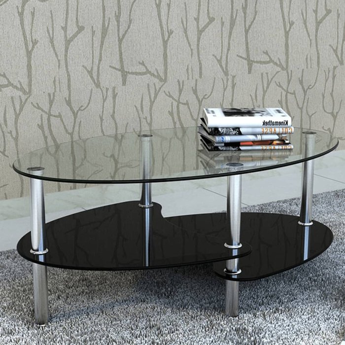 Mesa de centro con diseño exclusivo en color negro.