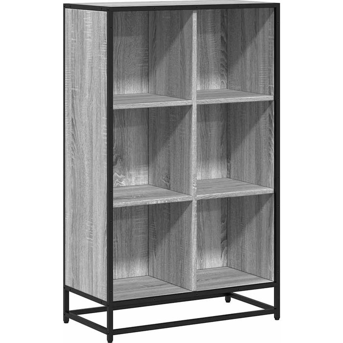 Estantería madera de ingeniería gris sonoma 65,5x33x107,5 cm – comfortxl