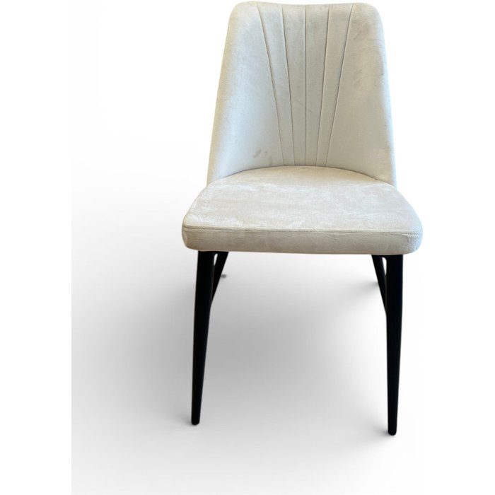 Juego de 2 sillas de comedor en fibra sintética, beige