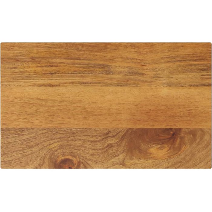 Tablero rectangular de madera maciza de mango, 50x30x3,8 cm