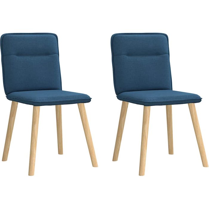 Pack 2 uds sillas de comedor | silla de cocina tela azul cfw52037