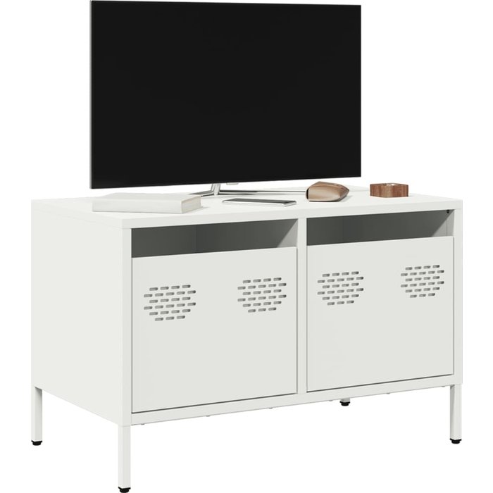 Mueble para tv acero laminado en frío blanco 68x39x43,5 cm vidaxl