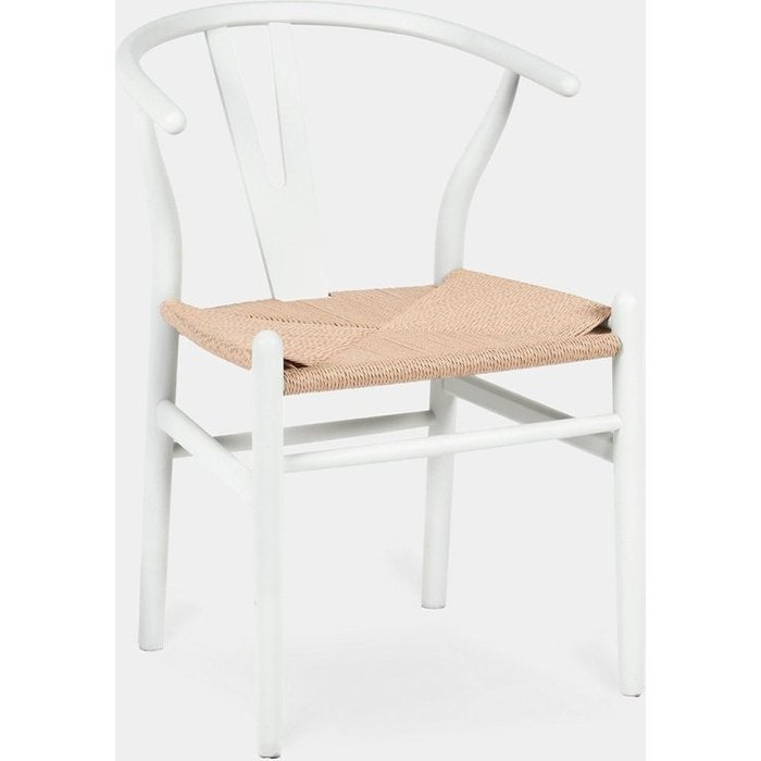 Silla de comedor de madera blanco 51x74 cm