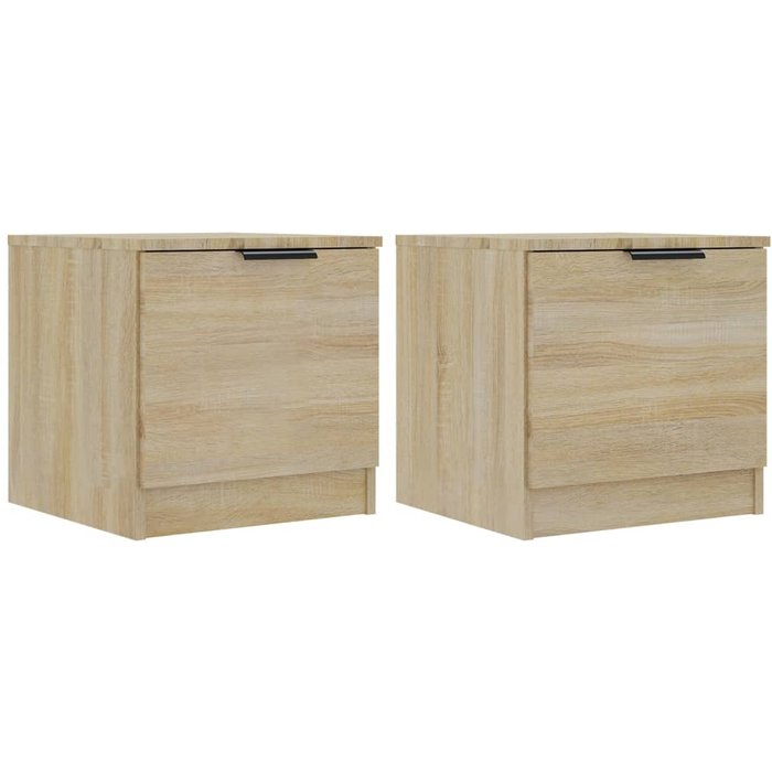 Mesitas de noche 2 piezas roble sonoma 40x39x40 cm
