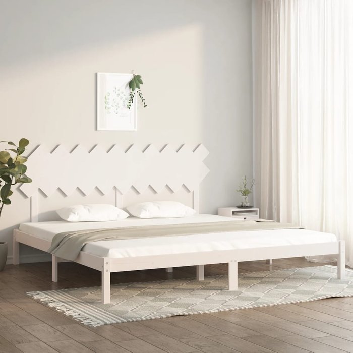 Estructura de cama madera maciza blanco 200x200 cm vidaxl