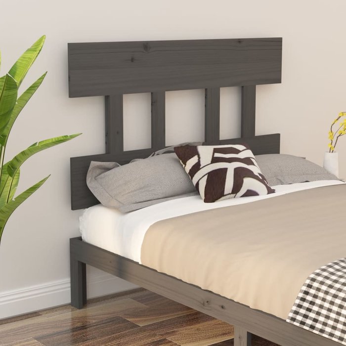 Maison exclusive - cabecero de cama madera maciza de pino gris 103,5x3x81 cm