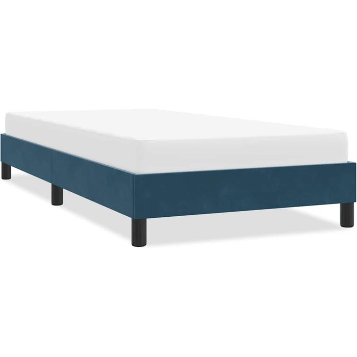 Estructura de cama sin colchón terciopelo azul oscuro 80x220 cm vidaxl