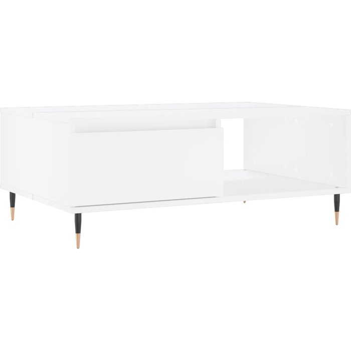 Mesa de centro madera de ingeniería blanco 90x60x35 cm - comfortxl