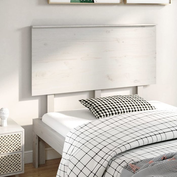 Maison exclusive - cabecero de cama madera maciza de pino blanco 124x6x82,5 cm