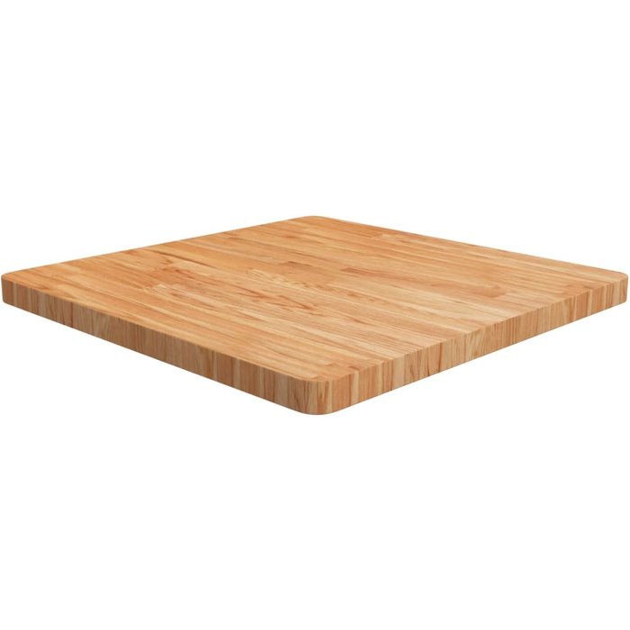 Tablero de mesa cuadrada madera roble marrón claro 70x70x4 cm