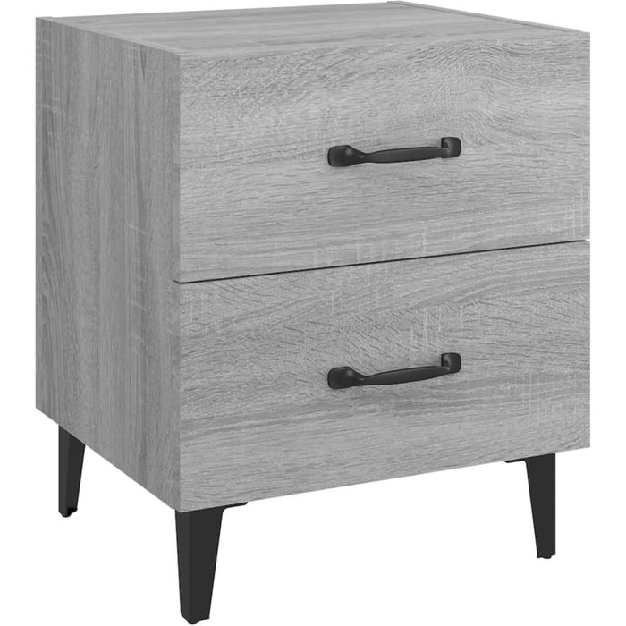 Mesita de noche gris sonoma 40x35x47,5 cm - comfortxl