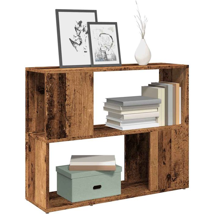 Maison exclusive - estantería/divisor de espacios madera envejecida 80x24x63 cm