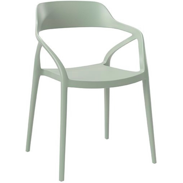 Silla de cocina chena apilable en polipropileno menta.