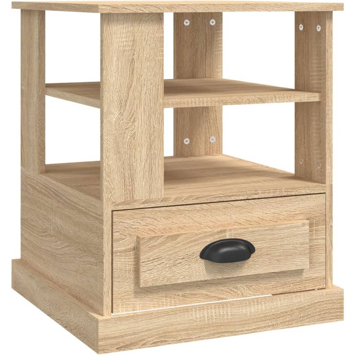 Mesa auxiliar madera contrachapada roble sonoma 50x50x60 cm - comfortxl