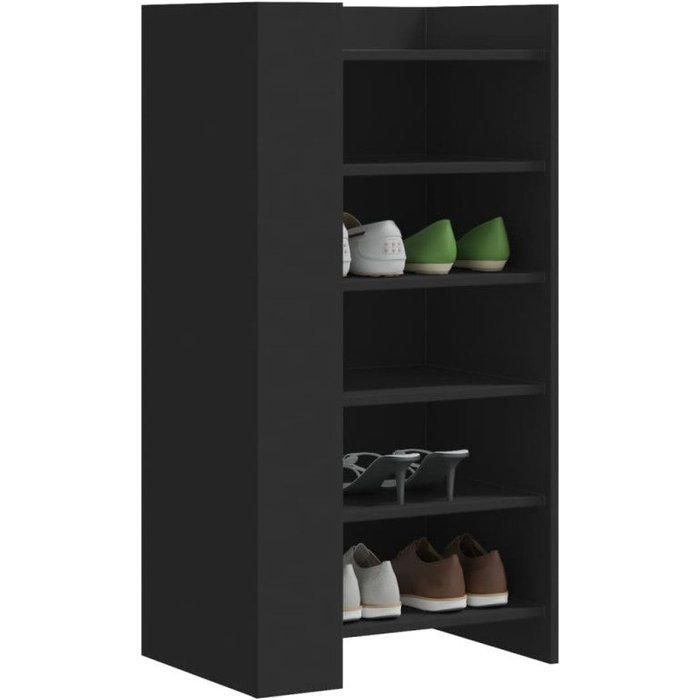 Vidaxl mueble zapatero madera de ingeniería negro 52x37,5x100 cm