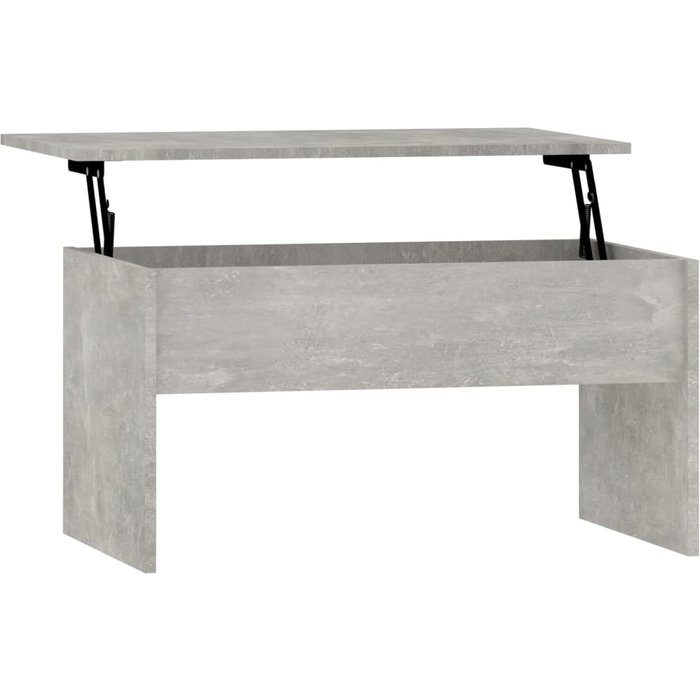 Mesa de centro de madera compuesta gris hormigón 80x50,5x41,5 cm - comfortxl