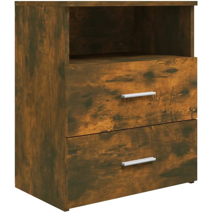 Mesita de noche roble ahumado 50x32x60 cm