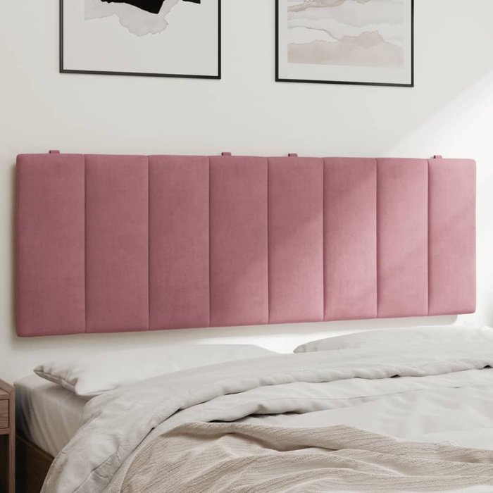 Maison exclusive - cabecero de cama acolchado hanko terciopelo rosa 140 cm