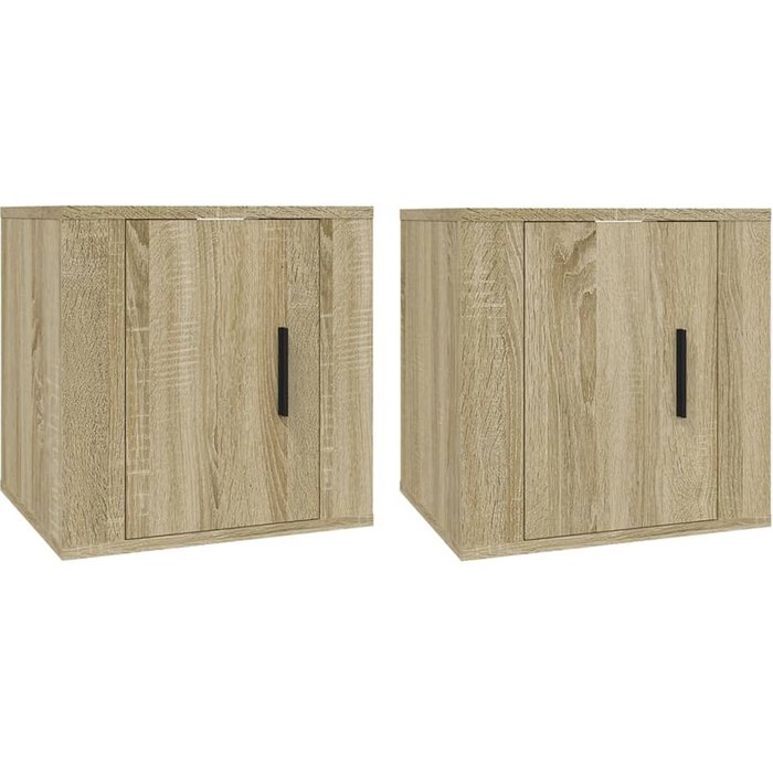 Muebles tv de pared 2 uds roble sonoma 40x34,5x40 cm