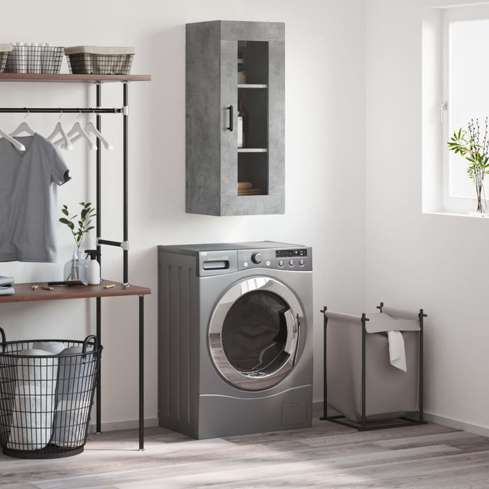 Maison exclusive - armario de pared gris hormigón 34,5x34x90 cm