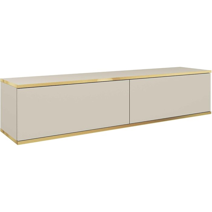 Mueble tv, beige, 135 x 30 x 32 cm, push to open
