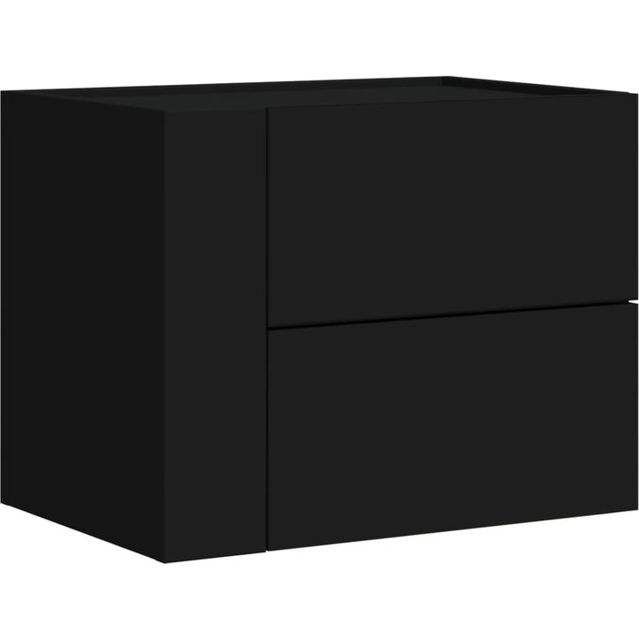 Mesita de noche de pared negra 45x30x35 cm - comfortxl