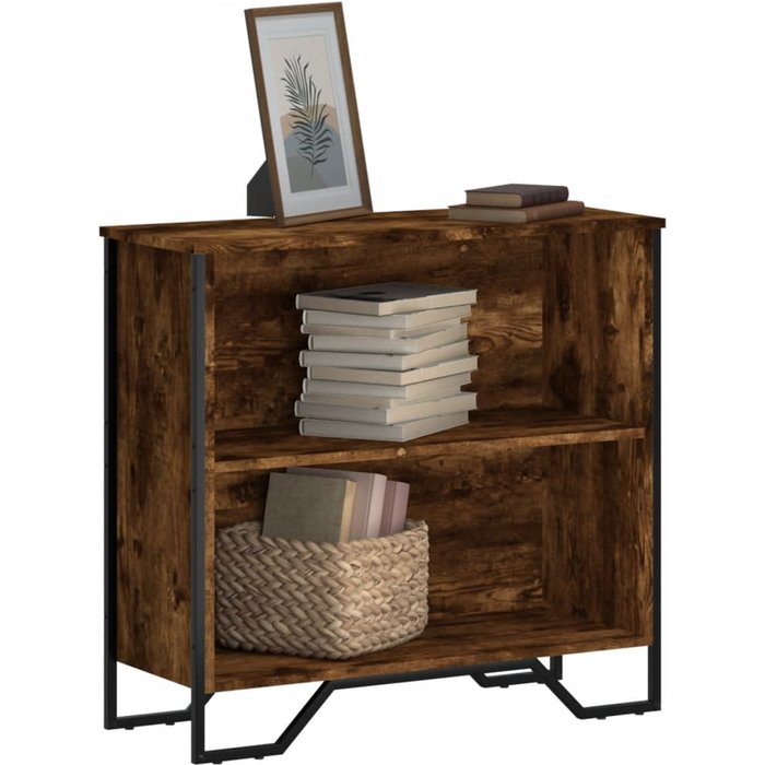 Maison exclusive - estantería madera de ingeniería roble ahumado 80x31x74,5 cm