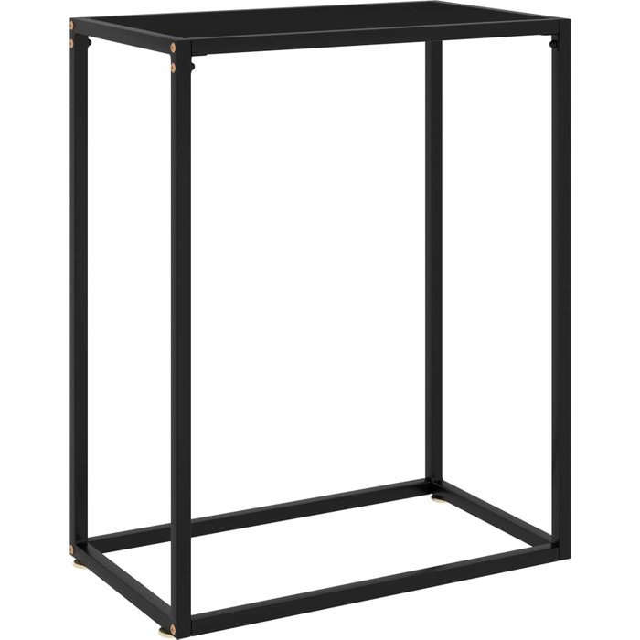 Mesa consola negro 60x35x75 cm vidrio templado