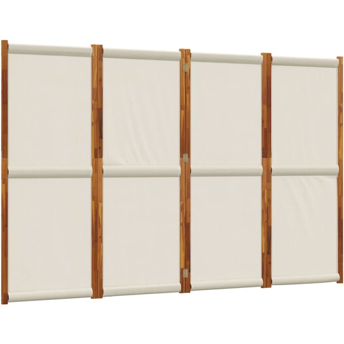 Biombo divisor de 4 paneles gris claro 280x180 cm v4230 280 x 180 cm / gris