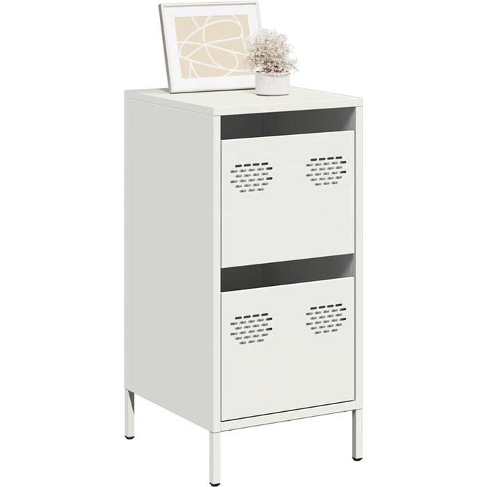 Maison exclusive - aparador de acero laminado en frío blanco 35x39x73,5 cm