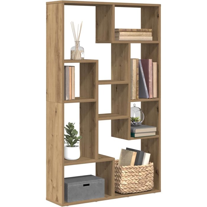 Librería artesanal de roble, 72x20x120,5 cm, madera de ingeniería. - pangivo