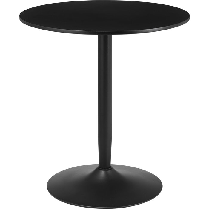 Mesa de comedor homcom mdf, acero negro 70x70x75 cm