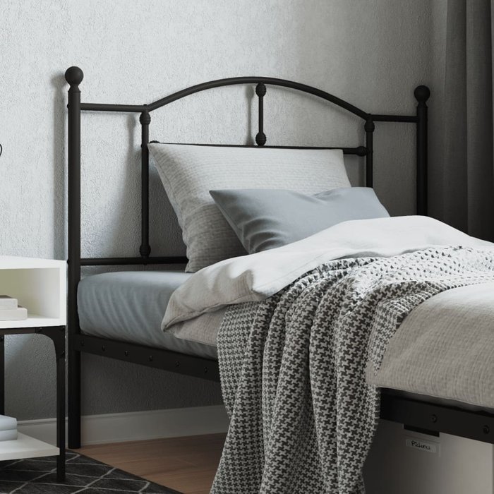 Cabecero,cabecero de cama,panel de cabecera de metal negro 107 cm cfw47395