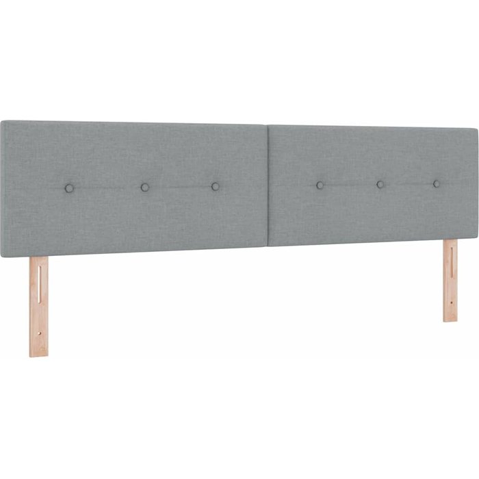 Cabecero cama - mueble cabecero ajustable en altura gris claro 180 cm tela