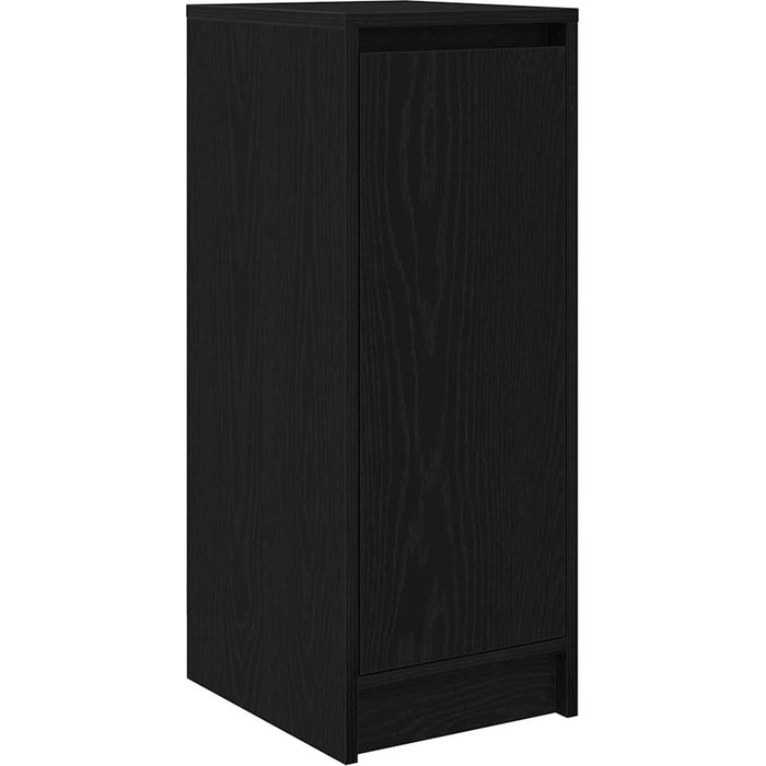 Zapatero de madera de roble negro 29,5x34x76 cm cfw11315